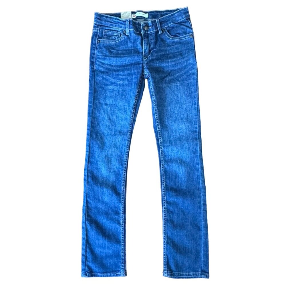 LEVIS 711 Skinny Jeans Girls 10 NWT Blue Denim Levi's Girl Jean NEW - Picture 1 of 9